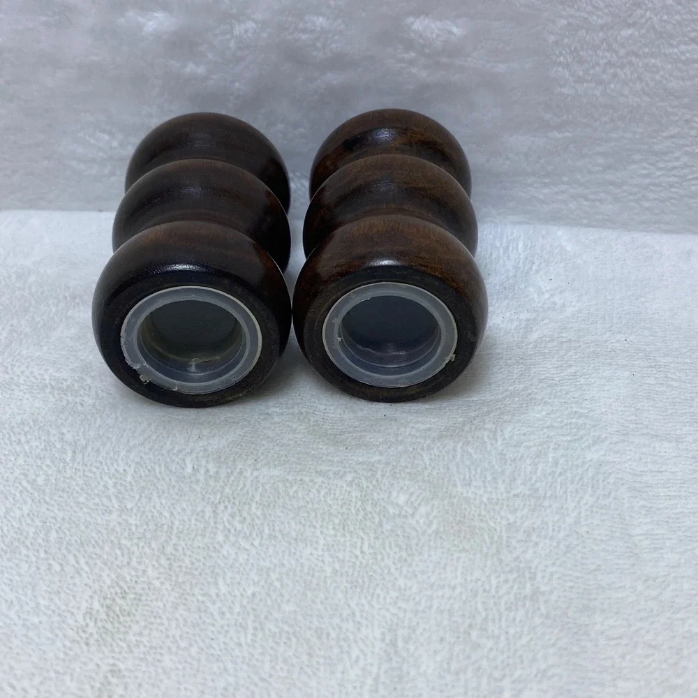 Vintage Wood Salt and Pepper‎ Shakers Hourglass Farmhouse Kitchen Decor